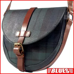 【POLO RALPH LAUREN】ポロラルフローレン ショルダーバッグ チェック柄 レザー×キャンバス カジュアル 通勤 通学←SEULB屋着古← HN2251