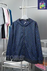 【本日限定特価】Louis Vuitton 2024FW メンズ＆レディース フーディー モノグラムジャカード ネイビー S-XL [本日特価|新品未使用品]-WTO輸入1