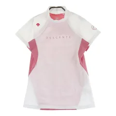 サイズ：L DESCENTE GOLF デサントゴルフ  モックネック半袖Tシャツ  ピンク系 [240101378616]# ゴルフウェア レディース ストスト