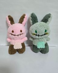 チョコミントうさちゃん.*・ ハンドメイド ぬいぐるみ ハンドメイドぬいぐるみ☆チョコミント色うさぎさん - メルカリ