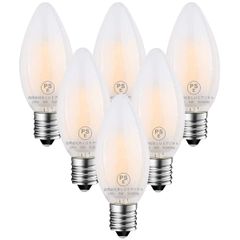 【人気商品】60Ｗ形相当 720lm ローソク型 E17 6W 復古電球 エジソン電球 2700K 電球色 LED シャンデリア 蝋燭型 シャンデリア電球 磨りガラスの材質 調光器非対応 ZYYRSS 6個入り (E17口金)