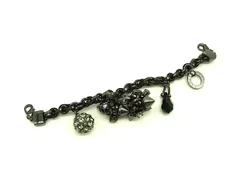 ■美品■ ANTEPRIMA アンテプリマ PVCワイヤー ラインストーン ビジュー バッグチャーム レディース ブラック系×シルバー系 DH7137