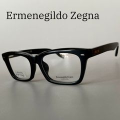 エルメネジルドゼニア メガネ ウェリントン 木目調 ブラック 日本人 