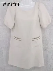 ◇ anatelier アナトリエ 半袖 膝丈 ワンピース サイズ34 ベージュ レディース 【中古】 【1002800905966】