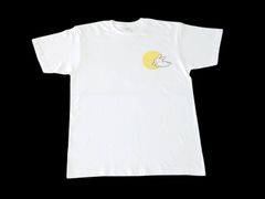 オリジナルデザインウサギイラストワンポイント/ホワイトTシャツ/Printstar5.6オンスヘビーウェイトTシャツ