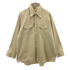 エリー 80s 70s ヴィンテージ 長袖 シャツ 18XM ベージュ ELY メンズ 古着 【240517】 メール便可