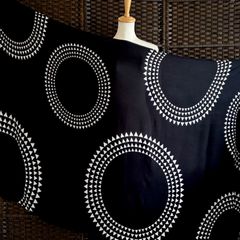 二枚Samoa柄 【新品】ハワイ直輸入 パレオ ストール フラダンス タヒチアン パレオ 【HIBISCUS SKETCH-CERAMIC-BLACK】ハワイ直輸入 パレオ
