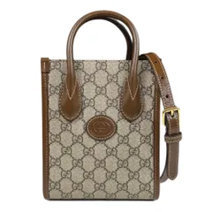 グッチ インターロッキング GGスプリーム ショルダーバッグ GGスプリームキャンバス 671623 ベージュ レディース  GUCCI  中古 グッチ