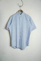 正規 90s POLO by RALPH LAUREN ポロ バイ ラルフ ローレン オックスフォード 半袖 BD ボタンダウン シャツ 水色 ビンテージ 929O★4