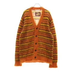MARNI (マルニ) 21AW L/S V-NECK MOHAIR CARDIGAN CDMG0051Q0 Vネックモヘアニットボーダーカーディガン オーバーサイズモヘアニット オレンジのサムネイル