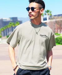 新品 未使用 メンズ Tシャツ サマーパイル トップス JIGGYS SHOP ジギーズショップ  212331 グレージュロゴ①のサムネイル