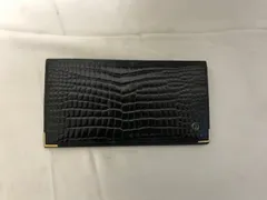 本物ダンヒルdunhill本革レザークロコ型押しサイフ長財布さいふビジネススーツメンズレディース旅行トラベル黒ブラックビンテージヴィンテージ