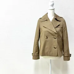 【BEAUTY&YOUTH UNITED ARROWS】ビューティーアンドユース ユナイテッドアローズ ベージュ系 S　ショートトレンチコート　ギャバ　シンプル　綺麗　スプリング