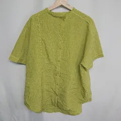 ◇ ⊂ SELECTMOCA スタンドカラー 半袖 シャツ サイズF ライトグリーン レディース E  【1409240066798】