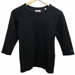 ハリウッドランチマーケット HOLLYWOOD RANCH MARKET Tシャツ カットソー Hロゴ 七分袖 コットン 紺 ネイビー 1 XS～S相当 ■GY01のサムネイル