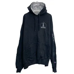champion プリントスウェット パーカー チャンピオン XL ブラック ビッグサイズ バッグプリント 古着卸 アメリカ仕入 a702-6248