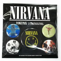 オフィシャル バンド缶バッジ ニルヴァーナ NIRVANA Iconic 5個セット