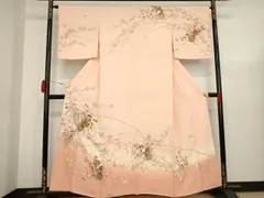 平和屋着物▼訪問着 　駒刺繍　花籠文　暈し染　金彩　鈴乃屋扱い　正絹　逸品　未使用　AAAW0661ck