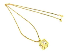 ■極美品■ NINA RICCI ニナリッチ ヴィンテージ ラインストーン ネックレス ペンダント アクセサリー レディース ゴールド系 DD7813