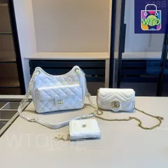 【今日特価】Chanel＆GUCCI 3点セット, ホボバッグ＆マーモントミニバッグ＆ウォレット, ホワイト, 超お得なセット！ [本日特価|新品未使用品]