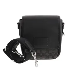 【中古】 COACH （コーチ） ﾙｰｶｽ ｸﾛｽﾎﾞﾃﾞｨ･ｼｸﾞﾈﾁｬｰ ｼﾞｬｶｰﾄﾞ バッグ ショルダー/メッセンジャーバッグ シグネチャー Black ブラック Canvas/Leather キャンバス レザー CO915 used:AB