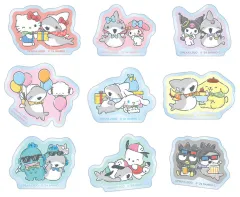 【中古】シール・ステッカー 全9種セット 「おでかけ子ザメ×サンリオキャラクターズ トレーディングアクリルステッカー」