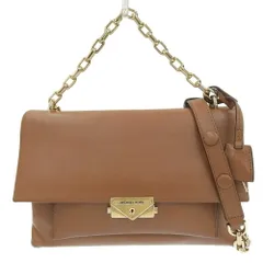 美品 マイケルコース MICHAEL KORS 2019年 Cece Medium レザー 2way チェーン ショルダー ハンド バッグ 茶 レディース オフィス 旅行