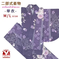 二部式着物 洗える着物 単衣 小紋柄の着物 M/LサイズANBHt-13