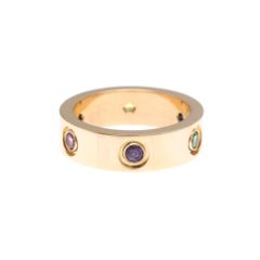 カルティエ(Cartier) ラブリング マルチカラーストーン K18ピンクゴールド(K18PG) ファッション ダイヤモンド,アメジスト,ガーネット,サファイア バンドリング ピンクゴールド(PG)