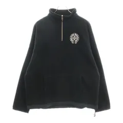 CHROME HEARTS (クロムハーツ) YKT U TARDY SWEEP HLF ZIP ハーフジップ フリースブルゾン フリースジャケット ホースシュー刺繍 ブラックのサムネイル