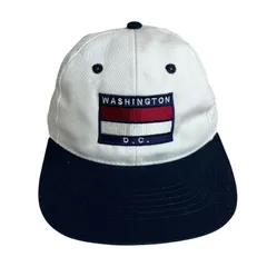 【キャップ/帽子】WASHINGTON D.C. (ワシントンディーシー) ツートンカラーキャップ　刺繍ロゴ　ホワイト　白　ネイビー　紺色