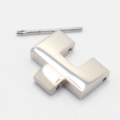 HERMES エルメス Hキューブ ネックレス トップ ホワイト×シルバー