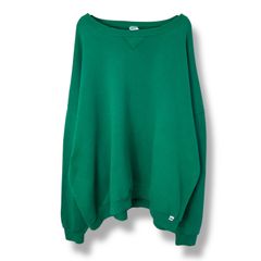 90s RUSSELL ATHLETIC Blank Sweat Shirt Made in USA 【XL】 90年代 ラッセルアスレチック スウェット クルーネック 長袖 アメリカ製 USA製 グリーン 無地 古着 ビンテージ ヴィンテージ