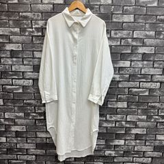 美品】Mila Owen レギュラーカラーリネン100％ラウンドヘムブラウス 