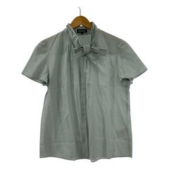 PAUL STUART ポールスチュアート ボウタイブラウス size6/ライトブルー