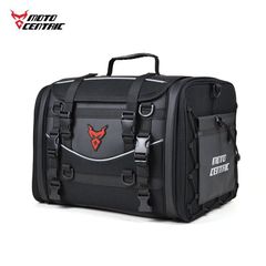 バイク用シートバッグ おしゃれ 大容量 防水 35～50L ツーリングバッグ オートバイ用 キャンプ対応 汎用 ブラック 大容量 防水