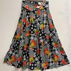70s 60s ヴィンテージ パッチワーク スカート 古着 山道テープ メキシコ 3755 USヴィンテージ パッチワーク スカート レディース古着
