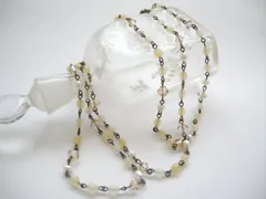 ジャパンヴィンテージビーズとパールをつないだロングネックレス