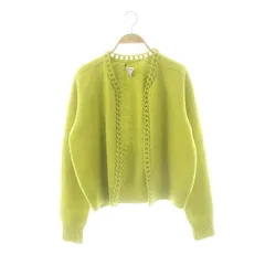 ボッテガヴェネタ BOTTEGA VENETA ダニエルリー期 Chain-Embellished Knitted Cardigan ニット カーディガン S イエローグリーン ボッテガヴェネタ BOTTEGA VENETA ダニエルリー期 Chain