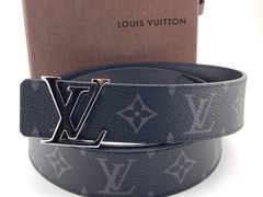 LOUIS VUITTON ルイヴィトン エクリプス サンチュール LVイニシャル 90/36 M0450 モノグラム ロゴ レザー ベルト ブラック メンズ