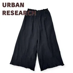 【Fashion】レディス ワイドパンツ URBAN RESEARCH ITEMS アーバンリサーチ  クレープ ワイドロング ワイドパンツ 楊柳 ボトムス  Free サイズ M～L ブラック/レディース