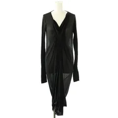 Rick Owens 黒の七分袖ロングワンピース RICK OWENS DRKSHDW - 【25SS】ジャンボ ロングスリーブ 長袖 T