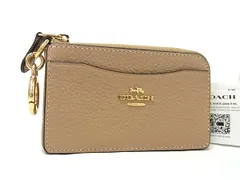 ■新品■未使用■ COACH コーチ CH162 レザー フラグメントケース コインケース カードケース レディース ベージュ系 FI1099