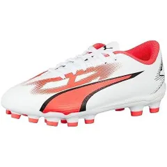 プーマ(PUMA) サッカースパイク ウルトラ プレイ HG + Mid Jr 107531 プーマホワイト/プーマブラック/ファイヤーオーキッド(01) 24.0cm