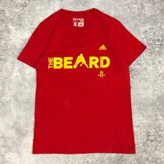 NBA ジェームズ・ハーデン ヒューストン・ロケッツ 「THE BEARD」 プリント Tシャツ adidas レッド S バスケ 古着