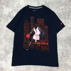 NBA コービー・ブライアント イラストプリント Tシャツ NIKE ネイビー L 古着 バスケ