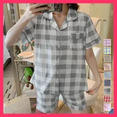 【スタッフおすすめ！】 韓国 パジャマ 上下セット ルームウェア リラックスウエア夏/ガーリー部屋着快適/女性 寝間着セット レディース チェック柄 ラウンジウェア おすすめ おしゃれ　かわいい　人気 1YALITI-001