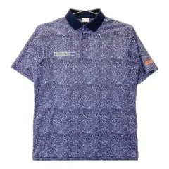 サイズ：L TAYLOR MADE テーラーメイド × UNITED ARROWS 半袖ポロシャツ 総柄 ネイビー系 [240101532473] ゴルフウェア メンズ ストスト