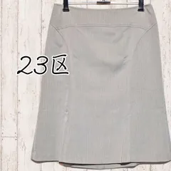 USED 23区 タイトスカート グレー  Mサイズ オンワード樫山 古着 灰色 ライトグレー レディース