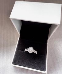Platinum Silver Antique Ring